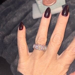 Bomb party Serafina ring fire opal on rhodium